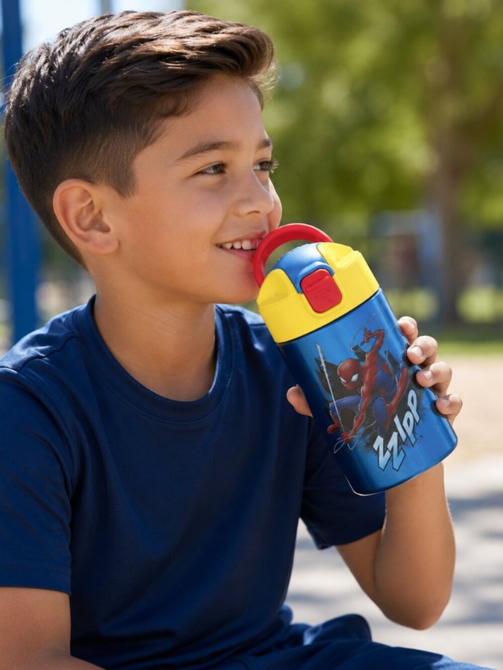 Zak Designs Spider-Man 14oz Stainless Steel Water Bottle Double Wall Insulated